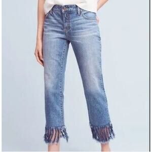 Pilcro Hyphen Fringe Crop Jeans SIze 28